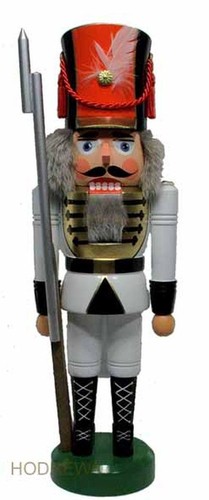 Nussknacker soldat weiß - weiß, 42cm